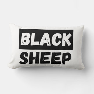 Black Sheep Bold Distressed Rebel Streetwear Art Lendenkissen