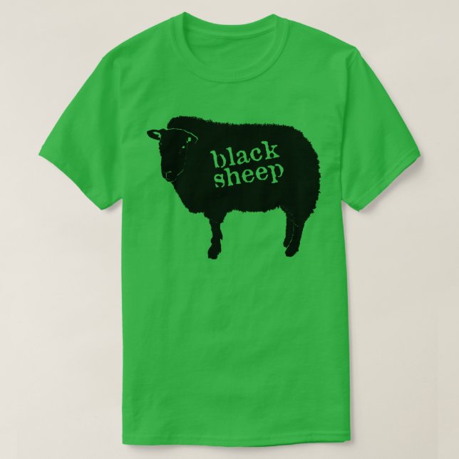 Black Sheep Misfit Outcast Rebel Punk Introvertier T-Shirt (Design vorne)