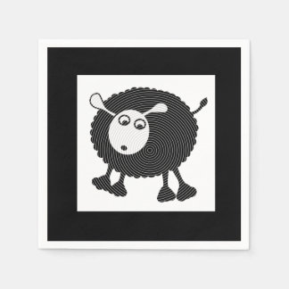 Black Sheep Paper Napkins-Set von 50 Serviette