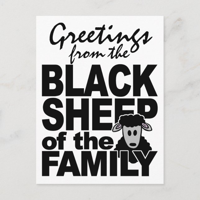BLACK SHEEP-Postkarte, anpassen Postkarte (Vorderseite)