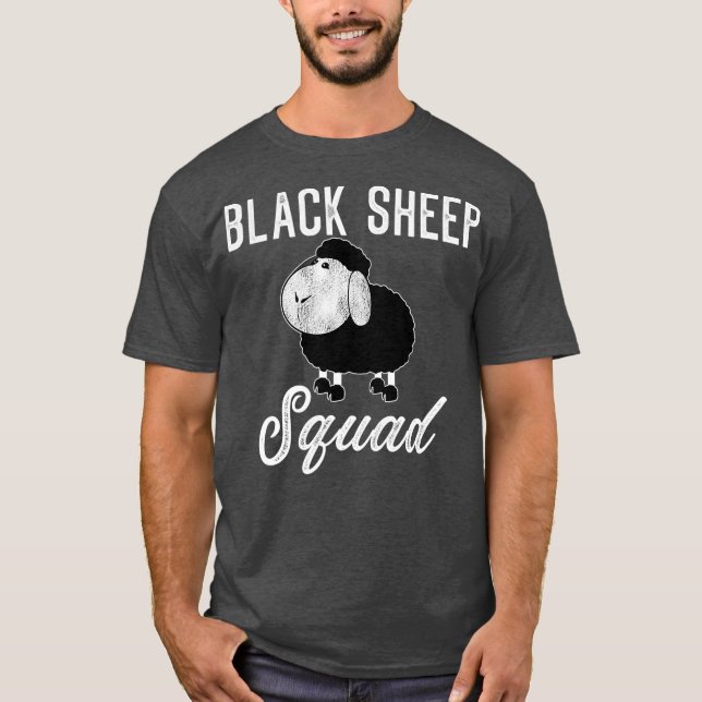 Black Sheep Squad Funny Black Sheep T-Shirt (Vorderseite)