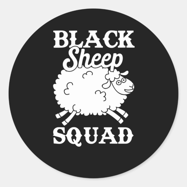 Black Sheep Squad Sheep Lover Schäfer Runder Aufkleber (Vorderseite)