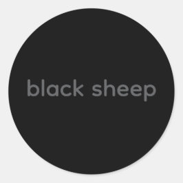 Black Sheep - Typografie-Aufkleber Runder Aufkleber