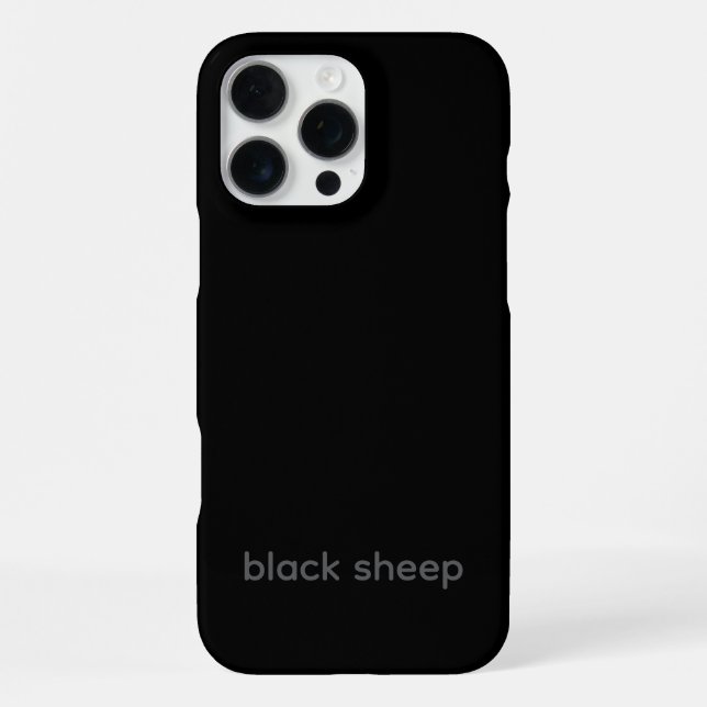 Black Sheep - Typografie-Etui iPhone Hülle (Rückseite)