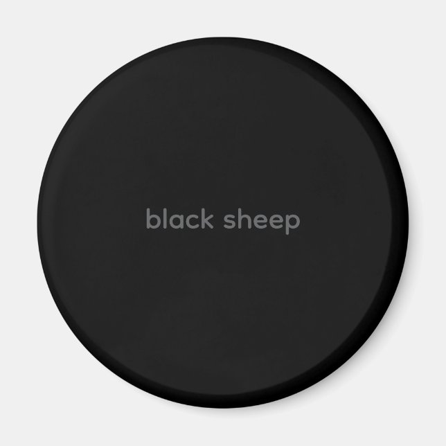 Black Sheep - Typografie-Magnet Magnet (Vorne)