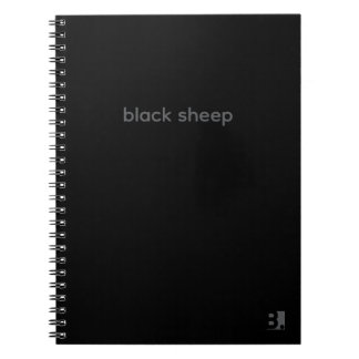 Black Sheep - Typografie Notizbuch Notizblock