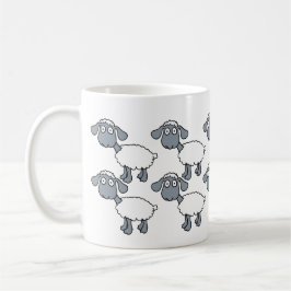 Black Sheep White Flock Stehend Out in der Menge! Kaffeetasse