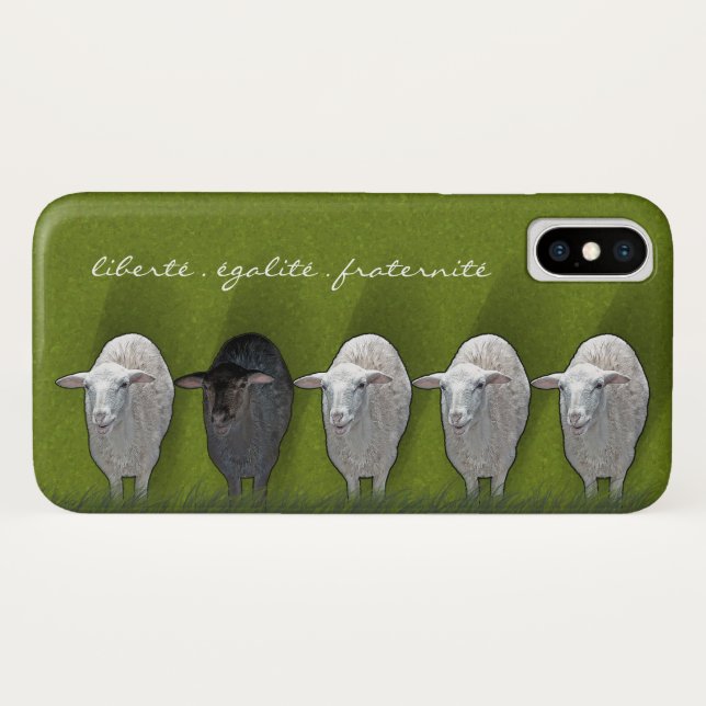Black Sheep White Sheep Fünf Case-Mate iPhone Hülle (Rückseite (Horizontal))