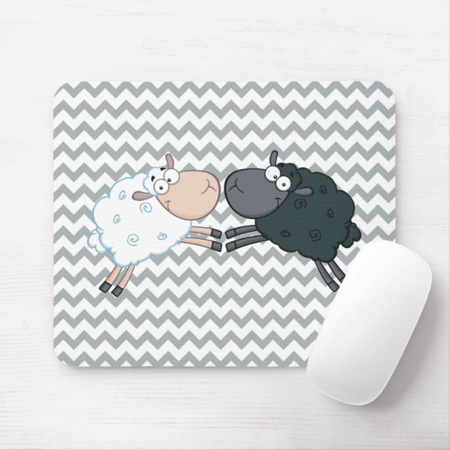 Black Sheep White Sheep Mousepad (Mit Mouse)