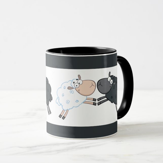 Black Sheep White Sheep Tasse (VorderseiteRechts)