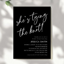 Black She's Tying the Knot Coquette Brautparty