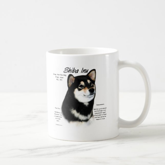 Black Shiba Inu History Tasse (Rechts)