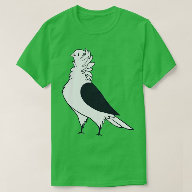 Black Shield Old German Owl Pigeon T-Shirt (Design vorne)