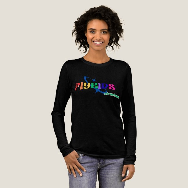 BLACK-SHIRT FLYK1DS Tri-Blend SHIRT (Volle Vorderseite)