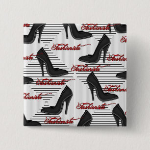 Black Shoes-Fashionista Button