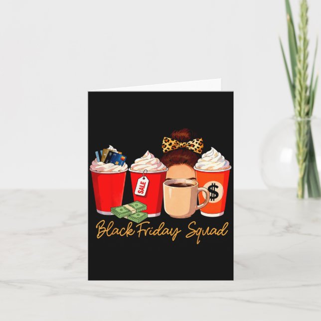 Black Shopng Friday Squad Coffee C Coffee Lover  Karte (Vorderseite)