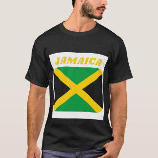 Black Short Sleeve Jamaican Flag T - Shirt