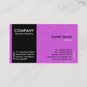Black SideBand - Magenta Papier Textur Visitenkarte