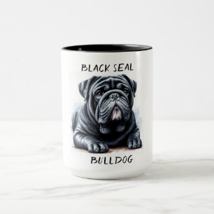 Black Siegel Bulldog Kaffee Tasse Cup