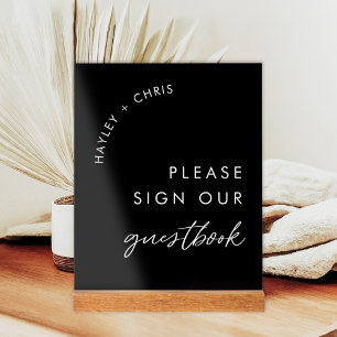 Black Sign Unser Gästebuch Hochzeitsakryllisches Z Acrylschild