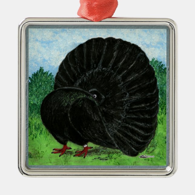 Black Silbernes Ornament (Vorne)