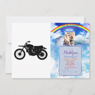 Black silhouette of bike - Choose background color Einladung