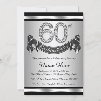 Black Silver 50. Geburtstagsparty Einladung