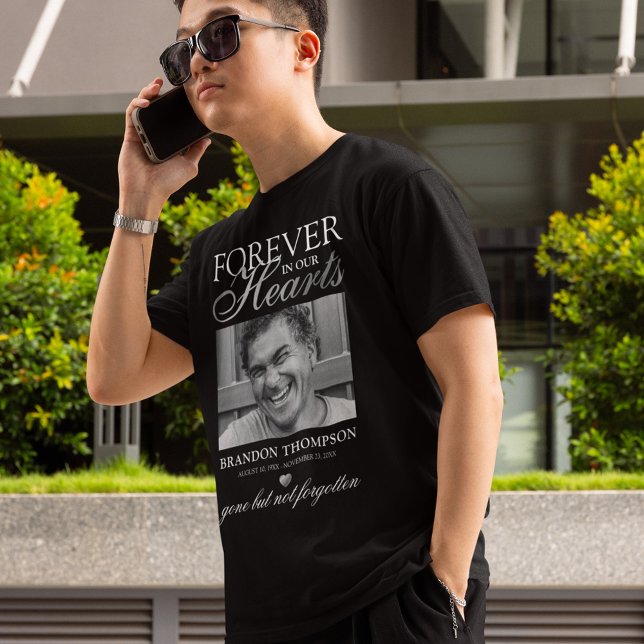 Black Silver Beerdigung Foto Memorial T - Shirt (Von Creator hochgeladen)