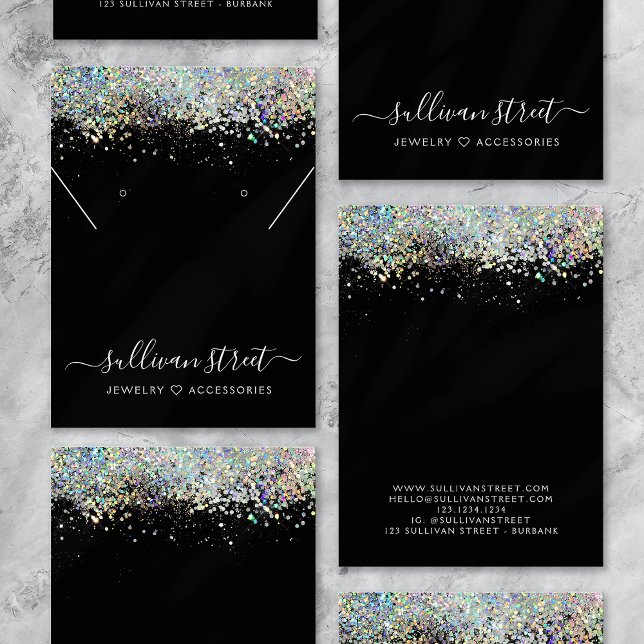 Black Silver Calligraphy Necklace Display Card (Von Creator hochgeladen)