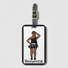 Black Silver Dancer #1 Gepäckanhänger