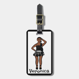 Black Silver Dancer #3 Gepäckanhänger