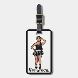 Black Silver Dancer #4 Gepäckmarke Gepäckanhänger