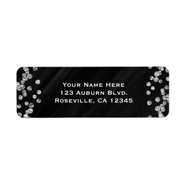 Black & Silver Diamond Bling Glam Sparkle Party (Vorne)