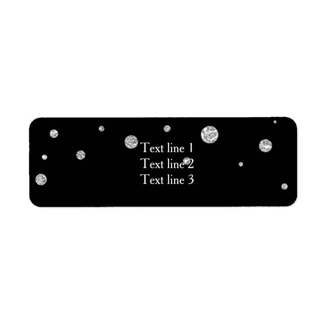 Black & Silver Glitzer Elegantes Hochzeitsslima Pa (Vorne)