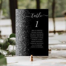 Black Silver Glitzer Wedding
