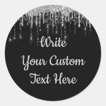 Black & Silver Jubiläum Geburtstagsparty Glitzer