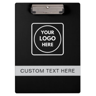 Black Silver Logo Text Pro clipboard Klemmbrett
