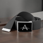 Black Silver Modern Script Girl Monogram Name Gürtel<br><div class="desc">Schwarz und Silver Script Monogram Name Belt. Das macht den perfekten Abschluss,  süß 16 16.,  18.,  21.,  30.,  40.,  50.,  60.,  70.,  80.,  90.,  100. Geburtstag,  Hochzeit,  Brautparty,  Jubiläum,  Babydusche oder Junggeselinnen-Abschied Geschenk für jemanden,  der Luxus und Chic Stil Lieben glänze.</div>