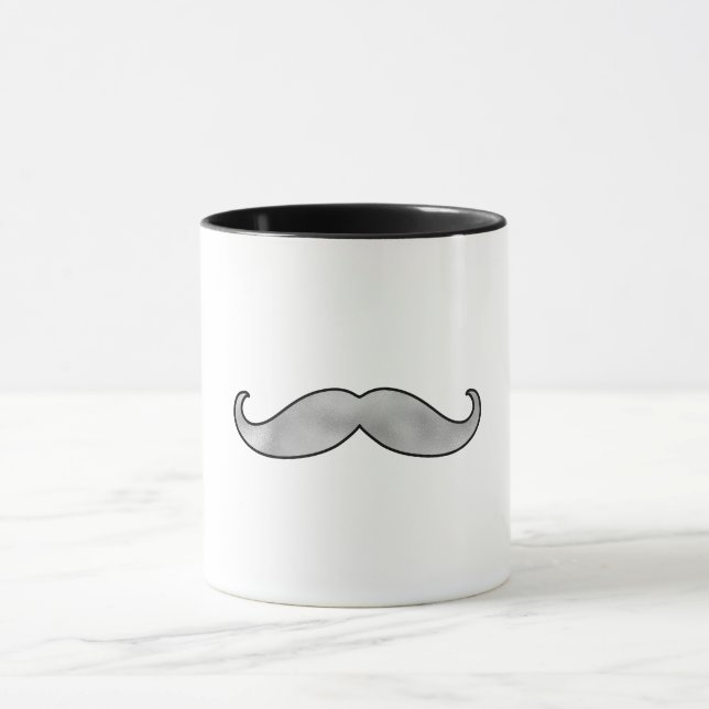 Black Silver Mustache Tasse (Zentrum)