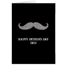 Black Silver Mustache Vatertag