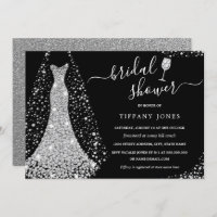 Black Silver Wedding Dress Sparkle Brautparty