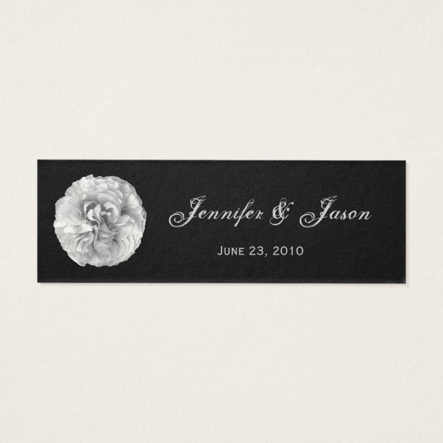 BLACK SILVER WHITE Gastgeschenk Hochzeit Tag Busin (Rückseite)