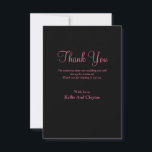 Black Simple Modern Type Dankeschön Card Dankeskarte<br><div class="desc">Diese "Black Simple Modern Type Dankeschön Cards" sind so konzipiert, dass Sie Ihren Lieben einen bleibenden Eindruck verlassen haben, während Sie Ihre Wertschätzung für ihre Anwesenheit und nachdenkliche Gesten zeigen. Das gepflegte Design kann für jeden Anlass verwendet werden, egal ob Sie sich für Ihre Hochzeit, Ihre Dusche oder andere besondere...</div>