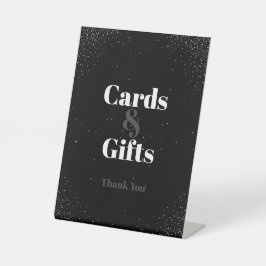 Black Simple Night Sky Hochzeitkarten und Geschenk Sockelschild