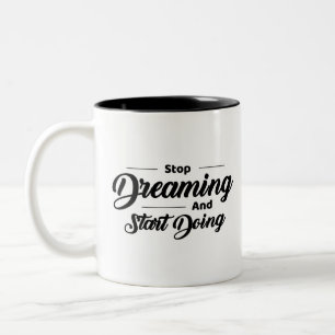 Black Simple Quotes-Tasse Zweifarbige Tasse
