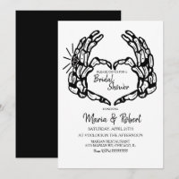 Black Skeleton Hand Heart Brautparty