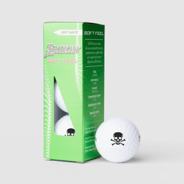 Black Skull Srixon Soft Feel Golfbälle 3er Packung (Verpackung)