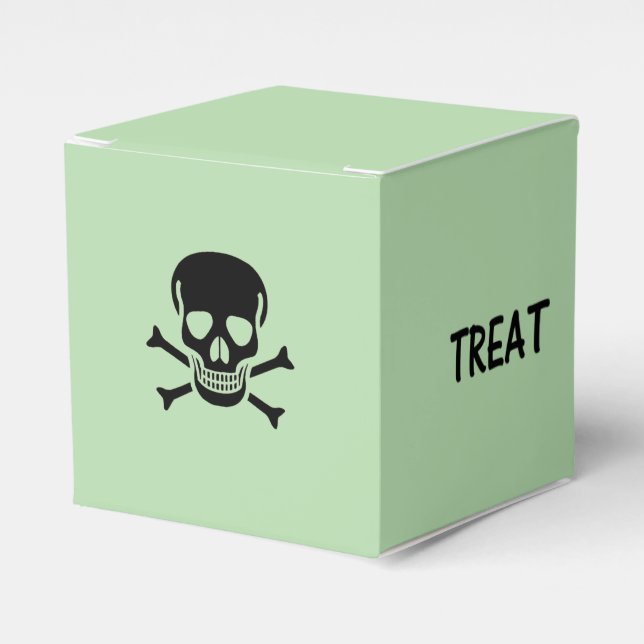 Black Skull Trick Leckerei Green Square Gefälligke Geschenkschachtel (Vorderseite)