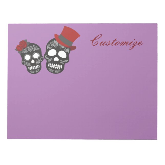 Black skulls Duo Thunder_Cove Notizblock (Vorderseite)