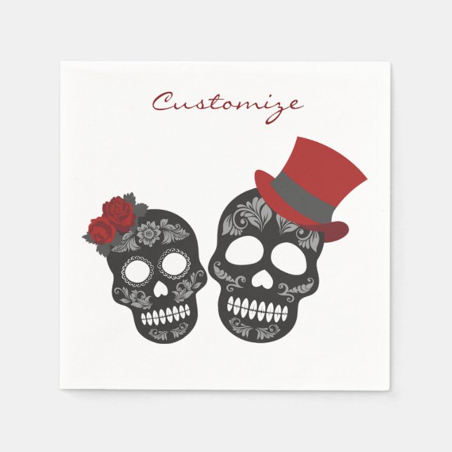 Black skulls Duo Thunder_Cove Serviette (Vorderseite)